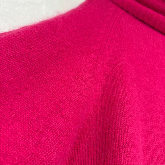 VTG Eminent M Silk Wool Blend Turtleneck Sweater Pink Fuzzy Soft Knit Preppy 90s - Picture 3 of 10